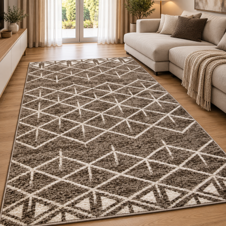 Covoare Living - Covor Living/Dormitor, Model 13036/130, Dreptunghiular, Bej/Maro