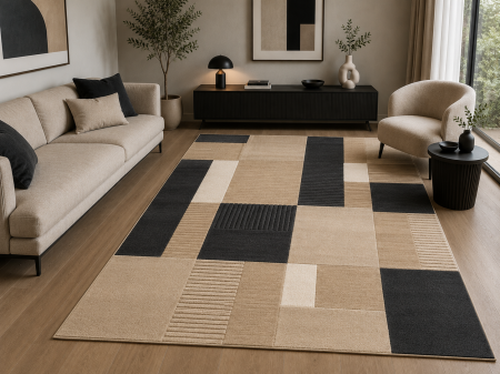 Covoare Living - Covor Living/Dormitor, Model Belgian 24501/352, Colectia Rio, Negru