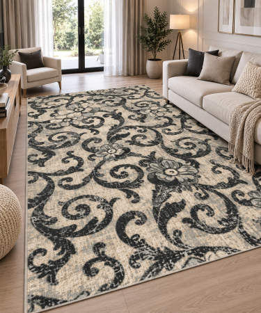 Covoare - Covor Living/Dormitor, Model Cappuccino 16003/81, Dreptunghiular, Gri
