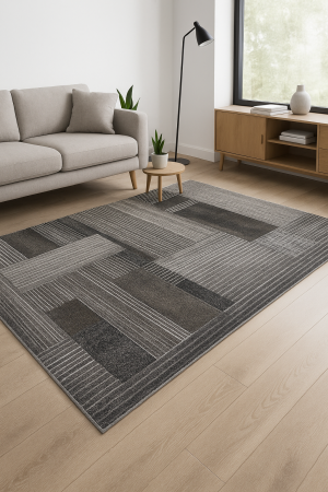 Covoare Living - Covor Living/Dormitor, Model Kolibri 11561/BG92, Gri/Maro