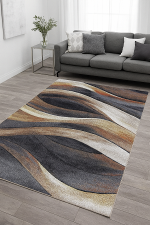 Covoare Living - Covor Living/Dormitor, Model Kolibri 11581/BG95, Gri/Maro