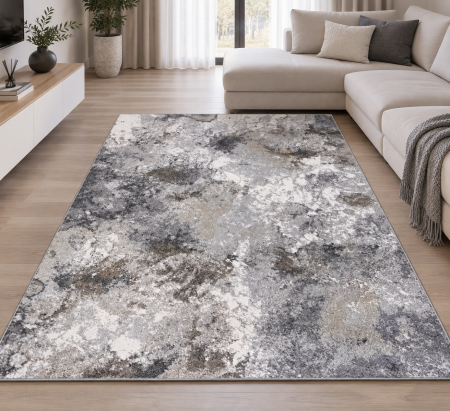 Covoare Dormitor - Covor Living/Dormitor, Model Kolibri 18098/BG19, Gri/Maro