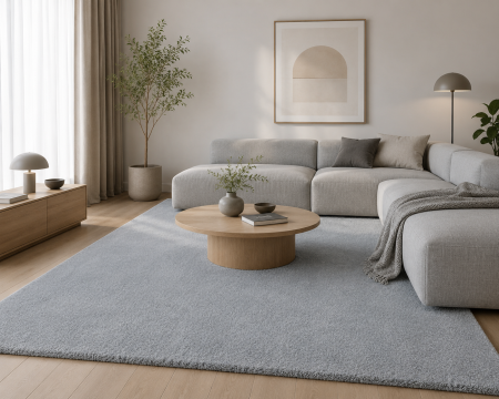 Covoare Living - Covor Living/Dormitor, Soft Rimini 71481/090, Albastru Deschis