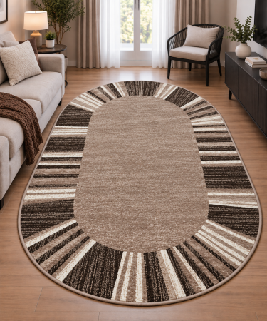 Covoare - Covor Living, Model Mira 24070/120, Forma Oval, Maro