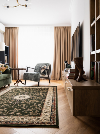 Covor Living/Sufragerie, Model Lotos 523/310, Verde/Crem [1]