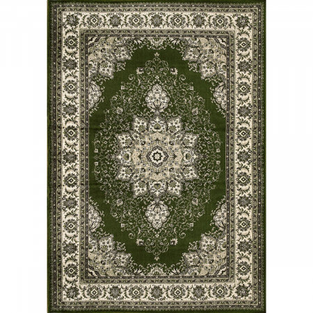 Covoare - Covor Model Lotos 15037-310, Verde, Inaltime Fir 8 mm, Antialergic, Polipropilena, Living, Dormitor, Sufragerie, Birou