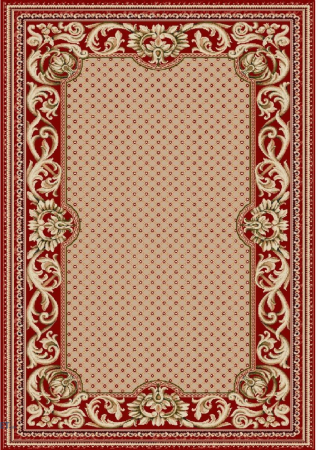 Covoare Living - Model 1568,Covor Dreptunghiular, Dimensiunea 200x300 cm, Rosu/Bej