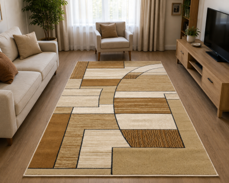 Covoare Living - Covor Sufragerie/ Dormitor, Model Lotos 538/180, Bej