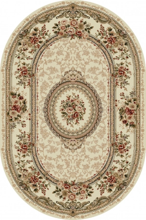Covoare clasice - Covor Clasic Living, Model Lotos 571/100, Crem Oval