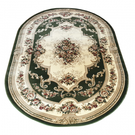 Covor Oval, Lotos 574/310, Verde, 1800 gr/mp [3]