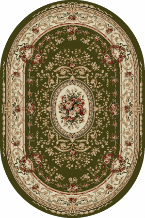 Covoare Living - Covor Sufragerie, Model Lotos Verde, Oval, 568/310