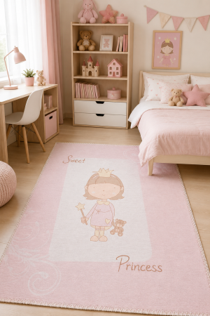 Covoare Copii - Covor Model Bambini Roza 325,Camera Copilului, Dimensiunea 120x180