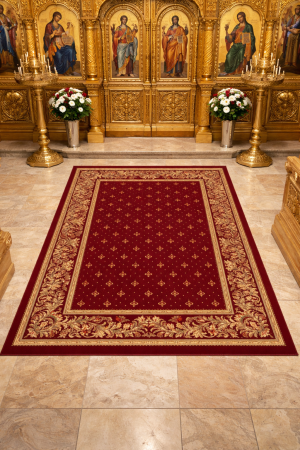 Covoare Bisericesti - Covor Model Bisericesc 15033/210, Dreptunghiular, Rosu/Grena