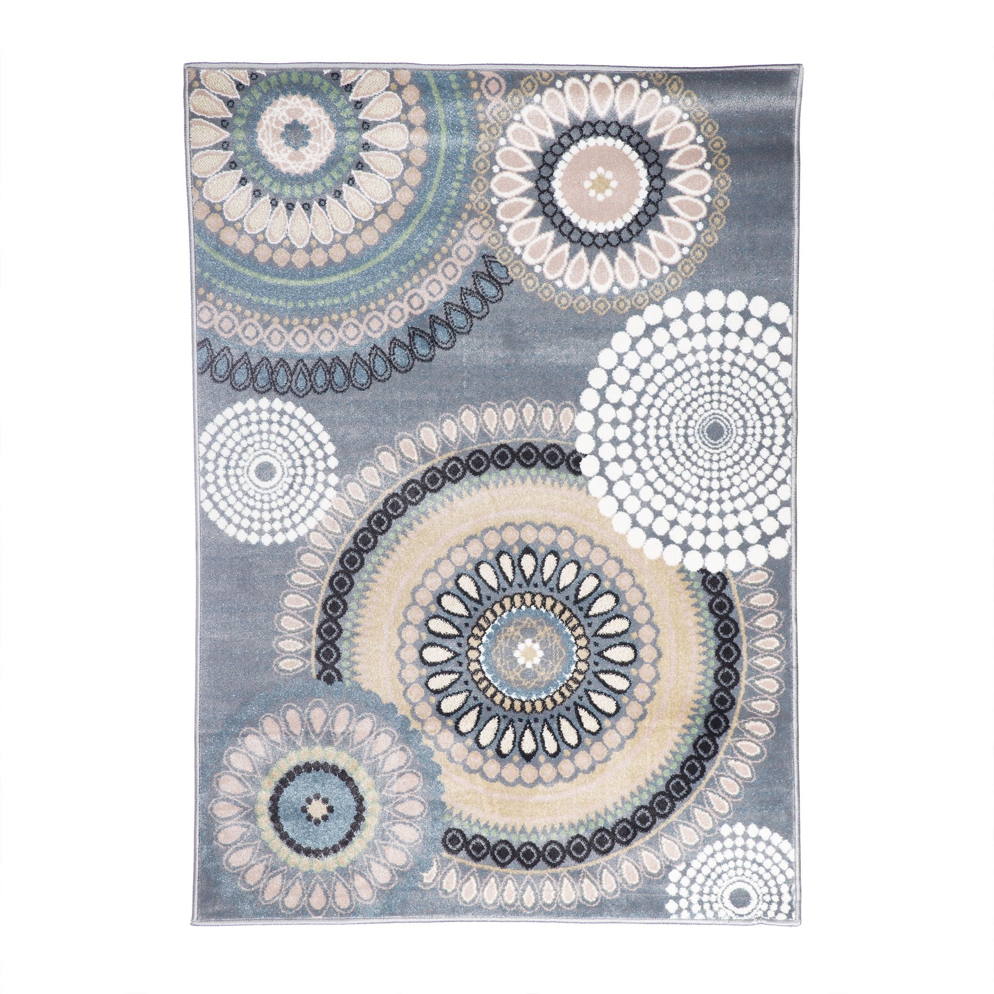 Model 18024, Covor DreptunghiularLiving/Dormitor, Gri Multicolor [5]
