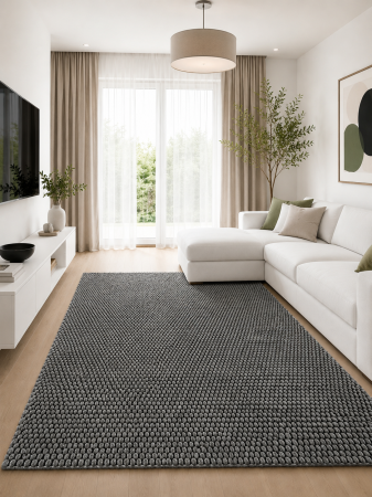 Covoare Living - Covor Modern Living/Dormitor, Premium Attic 590 Gri inchis