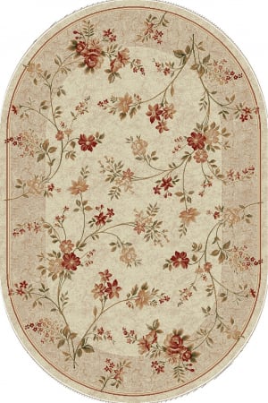Covoare Living - Covor Lotos 551/100, Crem / Bej, Oval,1800 gr/mp