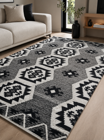 Covoare Living - Covor  Modern Sufragerie, Model Ethnie 325, Gri