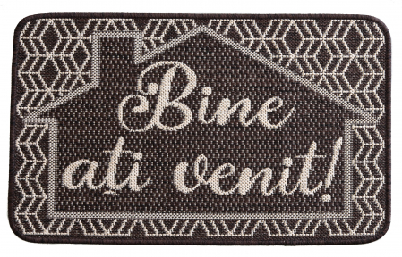 Covorase Intrare - Covor Pentru Usa Intrare, Flex 19683/80, Antiderapant, Gri , 50 x 80 cm