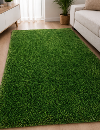 Covoare Living - Covor Pufos Modern Sufragerie, Model Diamon 725, Verde