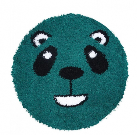Covoare Pufoase - Covor Rotund, Model Smile 12091/6236, Camera Copilului, Dimensiunea 67x67 cm, Verde