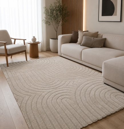 Covoare Living - Covor Sufragerie/ Dormitor Belgian, Model 59602-055, Colectia Cabo, Bej