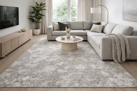 Covoare - Covor Sufragerie /Dormitor/ Camera Copii, Model Aria 10/110, Inaltime fir 17 mm, Crem