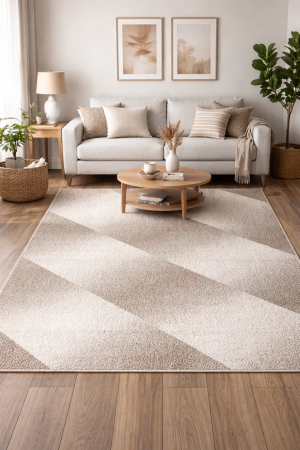 Covoare Dormitor - Covor Sufragerie /Dormitor/ Camera Copii, Model Aria 11/110, Inaltime fir 17 mm, Crem