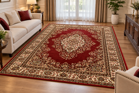 Covoare Living - Covor Sufragerie/Dormitor, Model 1524/210, Dreptunghiular, Rosu