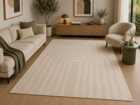 Covoare Moderne si Geometrice - Covor Sufragerie/Dormitor, Model Bjorn 33641/061, Dreptunghiular, Crem