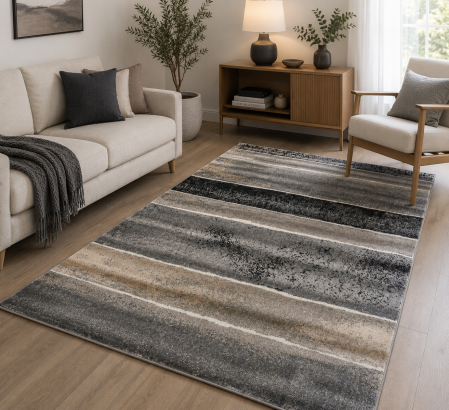 Covoare Living - Covor Sufragerie/ Dormitor, Model Cappuccino 16022/91, Gri