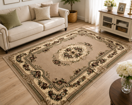 Covoare clasice - Covor Sufragerie/Dormitor, Model Clasic 575/110, Bej