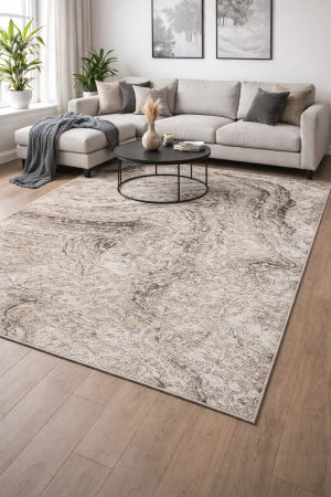 Covoare Living - Covor Sufragerie/ Dormitor, Model Elma El007/106, Gri/Bej