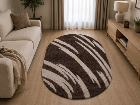 Covoare Living - Covor Sufragerie/ Dormitor, Model Fantasy 12501/98, Covor pufos, Maro, Dimensiunea 200 X 300 cm