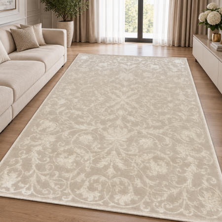 Covoare Living - Covor Sufragerie/Dormitor, Model Itea 42001/102, Crem