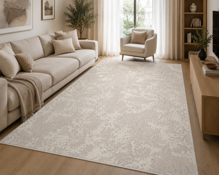 Covoare Moderne - Covor Sufragerie/Dormitor, Model Itea 42006/102, Crem