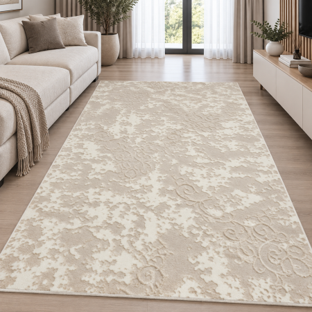 Covoare Living - Covor Sufragerie/Dormitor, Model Itea 42006/102, Crem