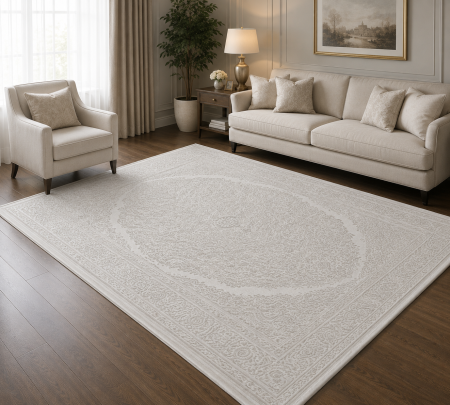 Covoare Living - Covor Sufragerie/Dormitor, Model Itea 42015/100, Alb