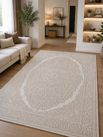 Covoare Living - Covor Sufragerie/Dormitor, Model Itea 42015/102, Crem