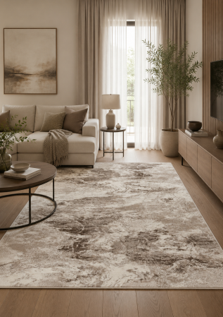 Covoare Living - Covor Sufragerie/Dormitor, Model Itea 42016/102, Crem/Bej