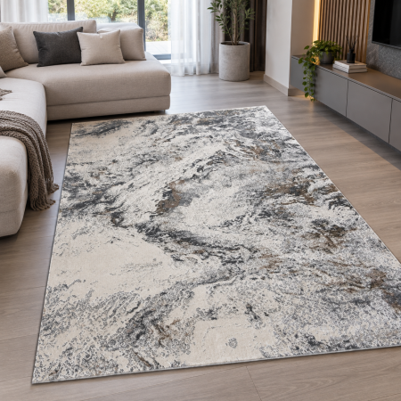 Covoare Living - Covor Sufragerie/Dormitor, Model Itea 42018/162, Gri/Bej