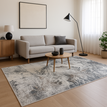 Covoare Living - Covor Sufragerie/Dormitor, Model Itea 42018/162, Gri/Bej