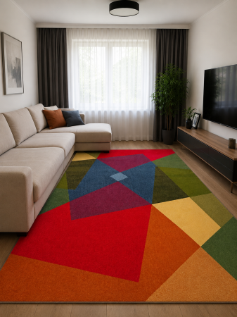 Covoare Moderne - Covor Sufragerie/Dormitor, Model Kolibri 11486/125, Multicolor