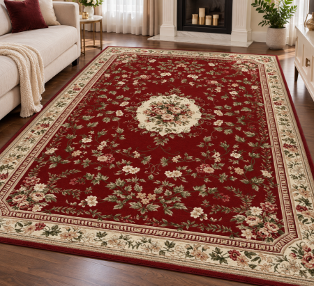 Covoare Living - Covor Sufragerie/Dormitor, Model Lotos 1525/210, Culoarea Grena