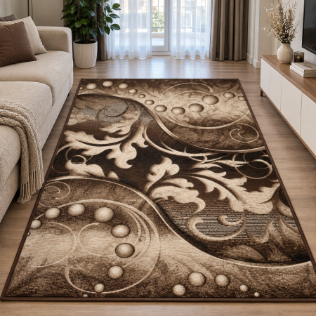 Covoare Living - Covor Sufragerie/ Dormitor, Model Luna 1812/12, Dreptunghiular Maro