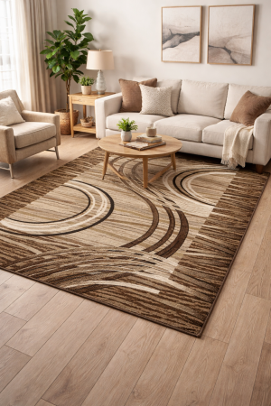 Covoare Living - Covor Sufragerie/ Dormitor, Model Luna 1816/12, Dreptunghiular, Maro