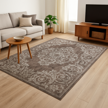 Covoare Moderne - Covor Sufragerie/Dormitor, Model Mira 24016/132, Dreptunghiular, Maro