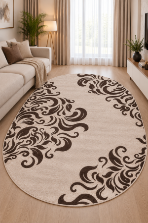 Covoare Living - Covor Sufragerie/Dormitor, Model Mira 24031/243, Oval, Maro