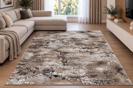 Covoare - Covor Sufragerie/Dormitor, Model Mira 24137/122, Maro