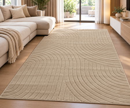 Covoare Living - Covor Sufragerie/Dormitor, Model Oksi 38025/202, Bej
