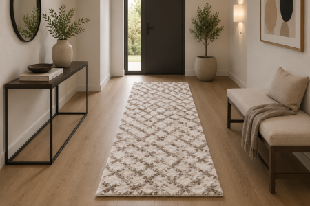 Lichidare stoc - Covor Sufragerie/Dormitor, Model  Sky 17028-11 Crem 80x150 cm